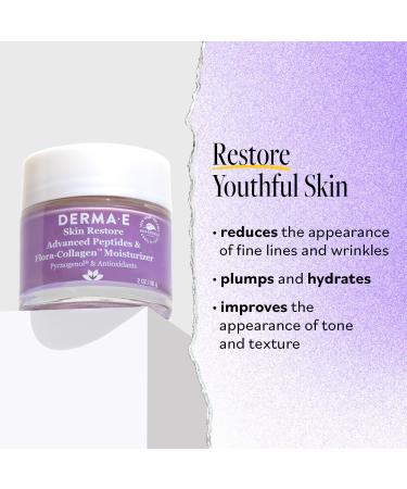 DERMA E Advanced Peptides and Flora-Collagen Moisturizer 2.0 oz - Transform Your Style with the Best Innovation Today! - Buy Online on GoSupps.com