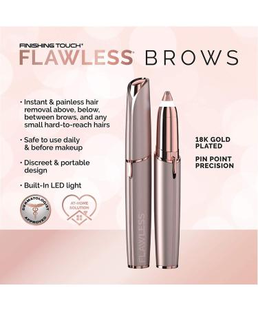 Discover Flawless by Finishing Touch Flawless Brows Eyebrow Hair Remover Rose Gold - Elevate Your Style Instantly! - Buy Online on GoSupps.com