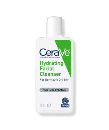 CeraVe Travel Size Hydrating Facial Cleanser for Balanced to Dry Skin 3.0 oz