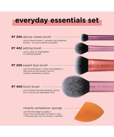 Real Techniques Everyday Essentials Makeup Brush & Sponge Set - Discover Premium Quality Shop now! - Buy Online on GoSupps.com