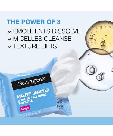 Neutrogena Makeup Remover Cleansing Towelette Singles 20 ct - Discover Premium Quality Shop now! - Buy Online on GoSupps.com
