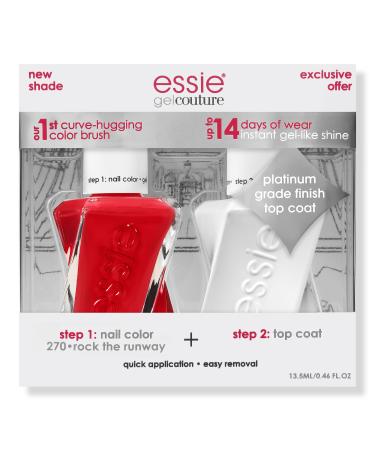 Essie Gel Couture Longwear Nail Polish + Top Coat Kit Rock The Runway + Top Coat