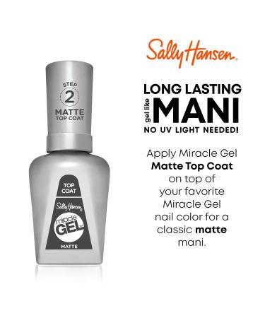 Discover Sally Hansen Miracle Gel Nail Polish Matte Top Coat 0.5 oz - Elevate Your Style Instantly! - Buy Online on GoSupps.com