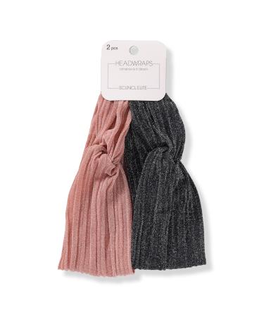 Scünci Pink And Black Headwraps