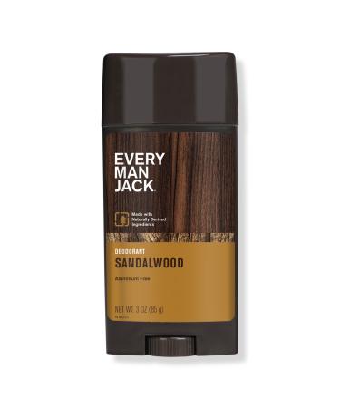 Every Man Jack Sandalwood Men's Long-Lasting Deodorant 3.0 oz
