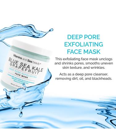 Discover Vitamins and Sea beauty Blue Sea Kale Grapefruit Deep Pore Exfoliating Face Mask 6.0 oz - Elevate Your Style Instantly! - Buy Online on GoSupps.com