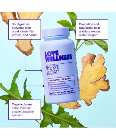 Discover Love Wellness Bye Bye Bloat: Debloating Capsules 60 ct - Elevate Your Style Instantly! - Buy Online on GoSupps.com