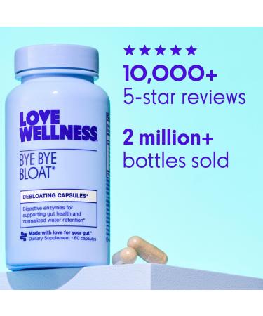 Discover Love Wellness Bye Bye Bloat: Debloating Capsules 60 ct - Elevate Your Style Instantly! - Buy Online on GoSupps.com