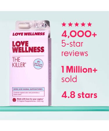 Discover Love Wellness The Killer: Boric Acid Vaginal Suppositories 14 ct - Elevate Your Style Instantly! - Buy Online on GoSupps.com