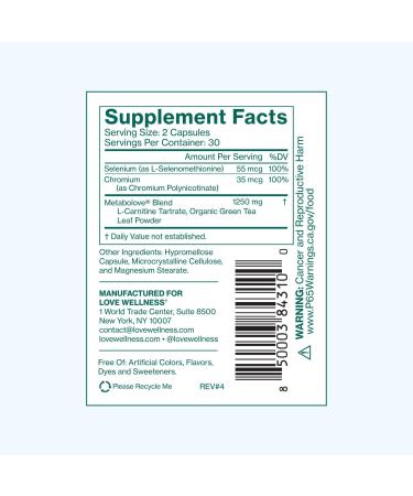 Love Wellness Metabolove: Metabolism Support 60 ct - Discover Premium Quality Shop now! - Buy Online on GoSupps.com
