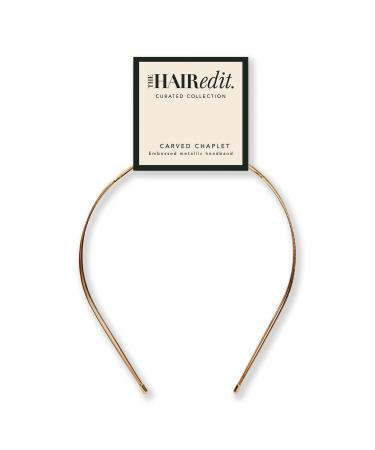 The Hair Edit Carved Chaplet Embossed Metallic Headband
