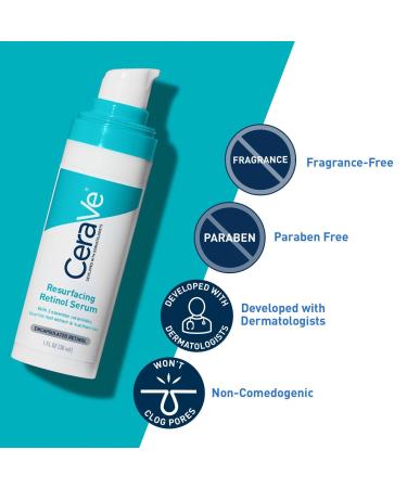 CeraVe Resurfacing Retinol Facial Serum for Acne Prone Skin 1.0 oz - Discover Premium Quality Shop now! - Buy Online on GoSupps.com