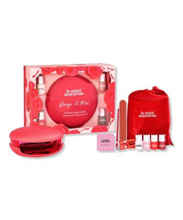 Le Mini Macaron Le Maxi ''Rouge & Moi'' Limited Edition Deluxe Gel Manicure Set 11 ct