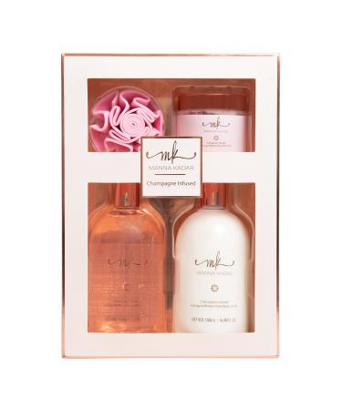 Discover MANNA KADAR BEAUTY Pretty in Pink Champagne Scented 4 Piece Bath Set - Elevate Your Style Instantly! - Buy Online on GoSupps.com