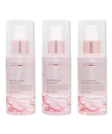MANNA KADAR BEAUTY Ready, Set, Refresh 3pc Facial Mist Set 6.5 oz