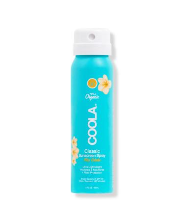 COOLA Travel Size Piña Colada Classic Body Organic Sunscreen Spray SPF 30 2.0 oz
