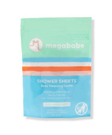 megababe Cucumber Mint Shower Sheets 10 ct