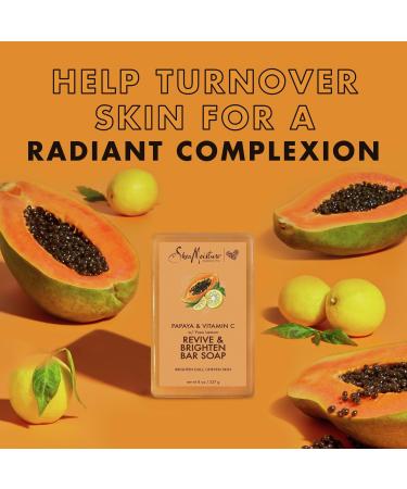 SheaMoisture Papaya & Vitamin C Revive & Brighten Bar Soap 8.0 oz - Transform Your Style with the Best Innovation Today! - Buy Online on GoSupps.com