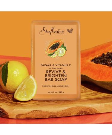 SheaMoisture Papaya & Vitamin C Revive & Brighten Bar Soap 8.0 oz - Transform Your Style with the Best Innovation Today! - Buy Online on GoSupps.com