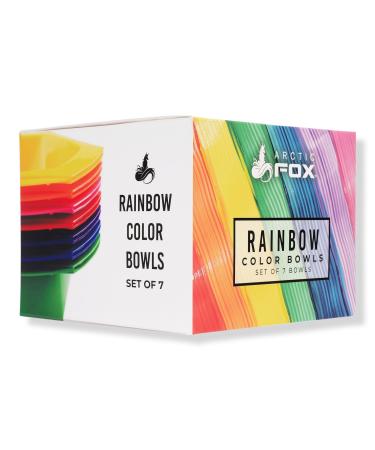 Arctic Fox Rainbow Color Bowls 7 ct