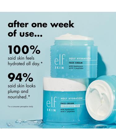 e.l.f. Cosmetics Fragrance Free Holy Hydration! Face Cream 1.7 oz - Transform Your Style with the Best Innovation Today! - Buy Online on GoSupps.com