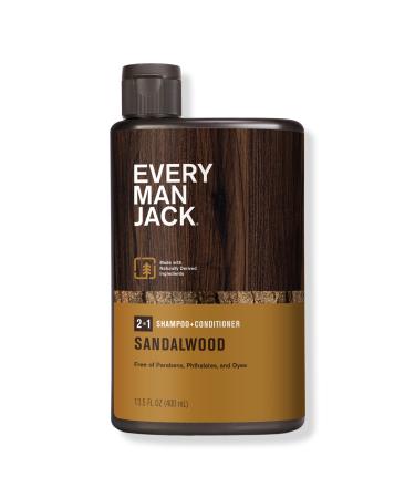 Every Man Jack Sandalwood Men's 2-in-1 Daily Shampoo + Conditioner 13.5 oz