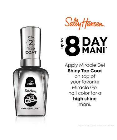 Discover Sally Hansen Miracle Gel Nail Polish Shiny Top Coat 0.5 oz - Elevate Your Style Instantly! - Buy Online on GoSupps.com