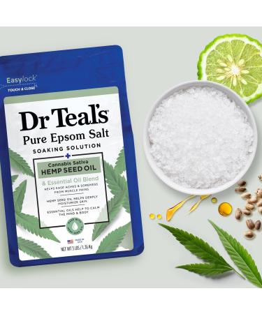 Dr Teal's Cannabis Sativa Hemp Seed Oil Pure Epsom Salt 48.0 oz - Transform Your Style with the Best Innovation Today! - Buy Online on GoSupps.com
