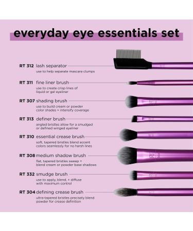 Real Techniques Everyday Eye Essentials Makeup Brush Set 8 ct - Transform Your Style with the Best Innovation Today! - Buy Online on GoSupps.com