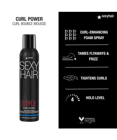 Discover Sexy Hair Style Sexy Hair Curl Power Curl Bounce Mousse 8.4 oz - Elevate Your Style Instantly! - Buy Online on GoSupps.com