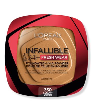 L'Oréal Infallible 24H Fresh Wear Foundation In A Powder 330 Hazelnut 0.31 oz