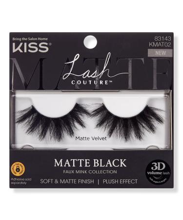 Kiss Lash Couture Matte Black Faux Mink, Matte Velvet