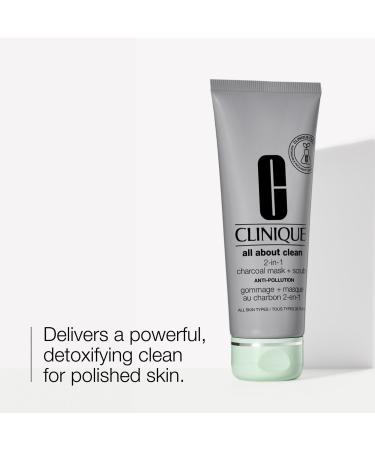 Clinique All About Clean 2-in-1 Charcoal Face Mask + Scrub 3.4 oz - Transform Your Style with the Best Innovation Today! - Buy Online on GoSupps.com