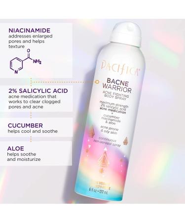 Discover Pacifica Bacne Warrior Acne Fighting Spray for Back and Chest Acne 6.0 oz - Elevate Your Style Instantly! - Buy Online on GoSupps.com