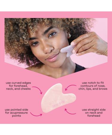 Discover Skin Gym Rose Quartz Crystal Sculpty Heart Gua Sha Tool - Elevate Your Style Instantly! - Buy Online on GoSupps.com