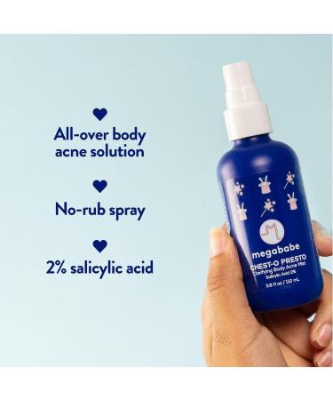 megababe Chest-O Presto Clarifying Body Acne Mist 3.8 oz - Transform Your Style with the Best Innovation Today! - Buy Online on GoSupps.com