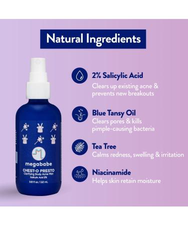 megababe Chest-O Presto Clarifying Body Acne Mist 3.8 oz - Transform Your Style with the Best Innovation Today! - Buy Online on GoSupps.com