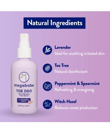megababe Lavender Mint Toe Deo Odor-Blocking Foot Spray 3.8 oz - Discover Premium Quality Shop now! - Buy Online on GoSupps.com