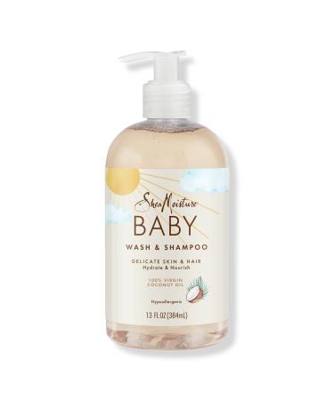 SheaMoisture 100% Virgin Coconut Oil Baby Wash and Shampoo 13.0 oz
