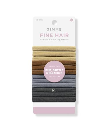 GIMME beauty Fine Hair Multi-Color Neutral Bands 12 ct