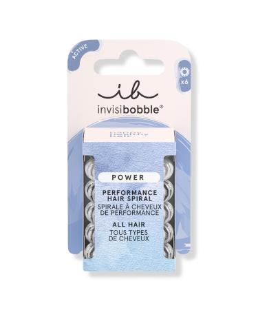 Invisibobble POWER Spiral Hair Tie Value Pack - Crystal Clear 5 ct