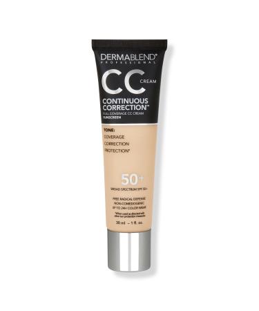 Dermablend Continuous Correction Tone-Evening CC Cream SPF 50+ 25N 1.0 oz