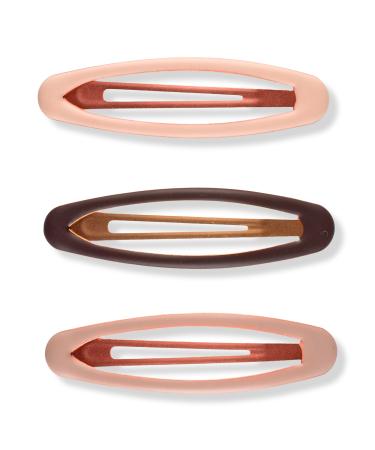 Scünci The Basik Edition Matte Enamel Snap Clips 3 ct