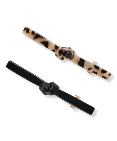 Scünci The Basik Edition Knotted Barrettes 2 ct
