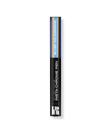 Red Carpet Manicure Insta-Chrome Nail Art Pen For Gel Polish Silver Holographic 0.02 oz