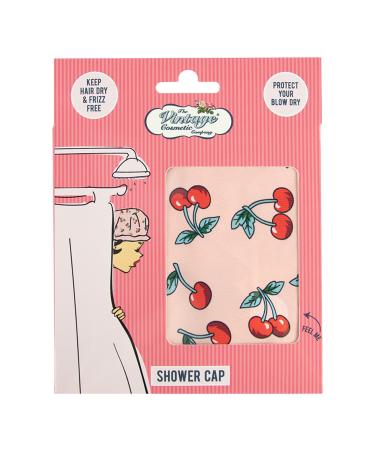The Vintage Cosmetic Company Cherry Print Shower Cap 1 ct - Discover Premium Quality Shop now! - Buy Online on GoSupps.com