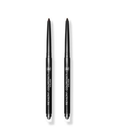 Revlon ColorStay Eyeliner Pencil 2 Pack Black Brown 0.01 oz
