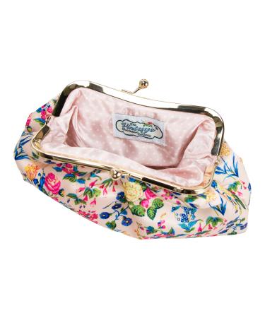 The Vintage Cosmetic Company Pink Floral Satin Cosmetic Bag 1 ct - Discover Premium Quality Shop now! - Buy Online on GoSupps.com