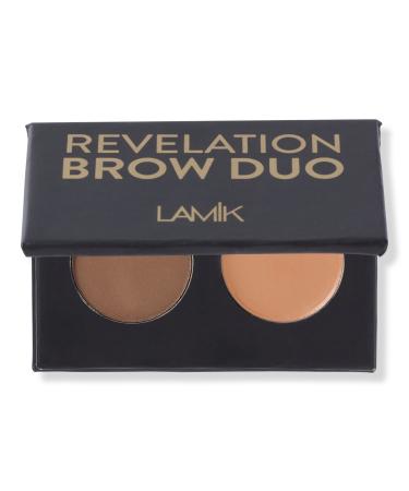 LAMIK Beauty Revelation Brow Duo Medium Brown/Eloquence 0.13 oz