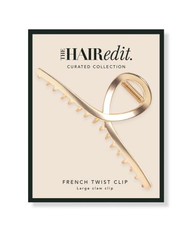 The Hair Edit Gold French Twist Claw Clip